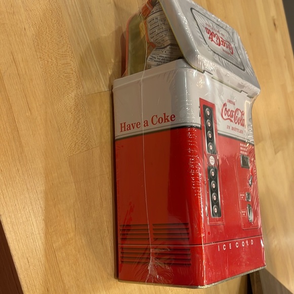 1950s coca-cola Vending Machine Tin with Glass, Straw and Mini Tray NIP - Picture 10 of 14